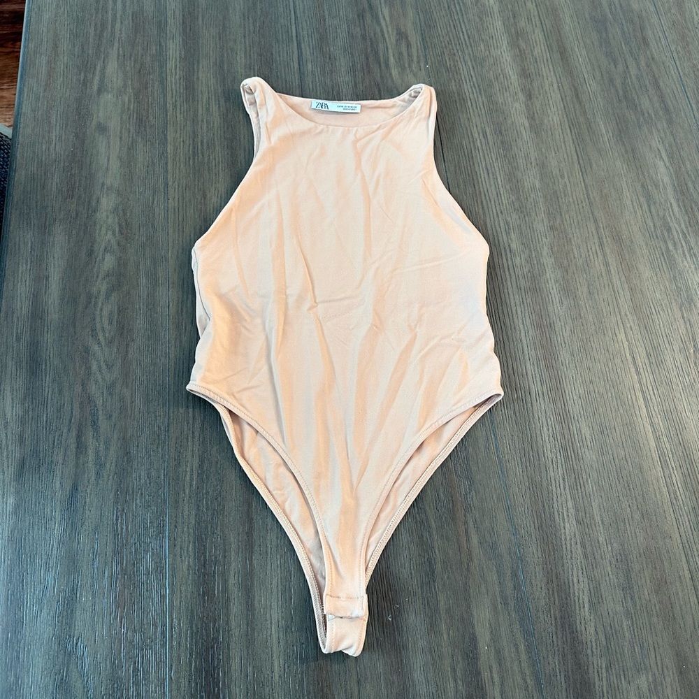 ZARA Peach colored bodysuit